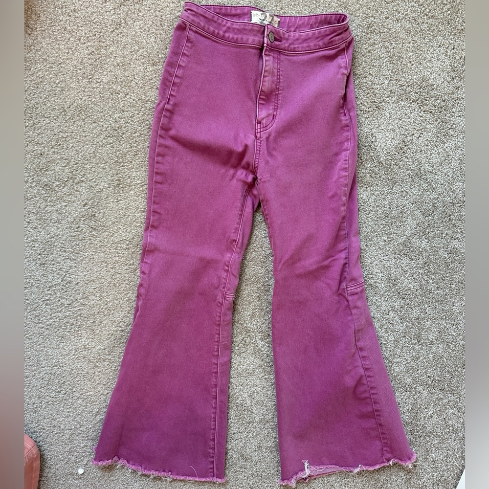 Free People Youthquake Cropped Flare Jean